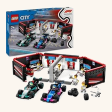 LEGO City 60444 – F1 Garage mit Mercedes-AMG & Alpine Rennautos