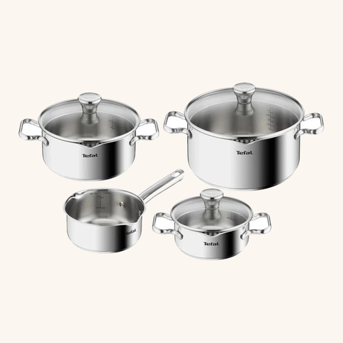 Tefal Duetto A705A835 Edelstahl Kochtopf-Set 7-teilig (induktionsgeeignet)